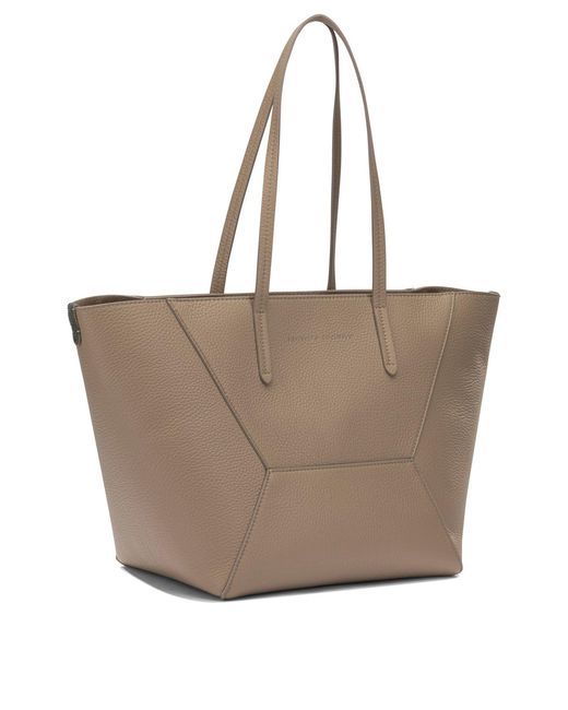 Brunello Cucinelli Natural "Duo" Large Shoulder Bag