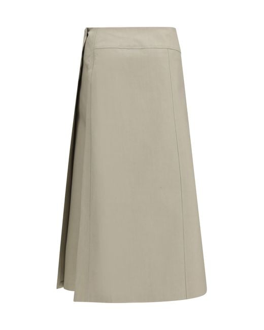 Rier Natural Bonded Cotton Skirt