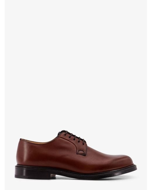 Church's Brown Shannon Leather Lace-Up Shoe for men