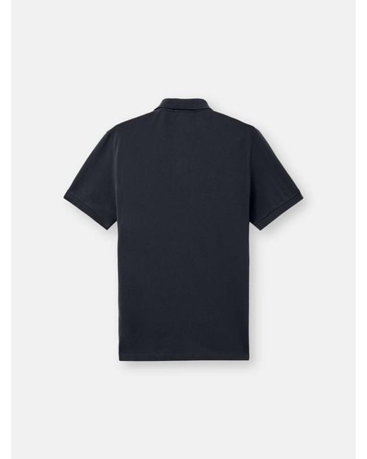 Stone Island Blue Cotton Polo Shirt With Compass Logo for men