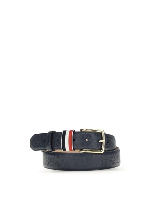 Men's Blue Hammered Leather Belt