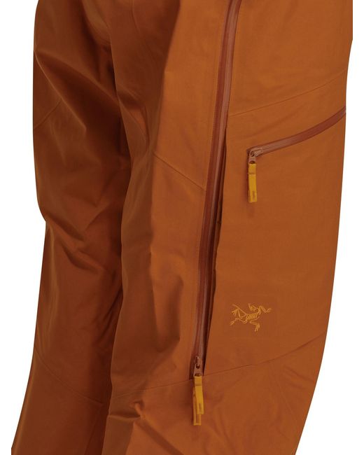 Arc'teryx Brown Rush Bib Pants Copper Sky