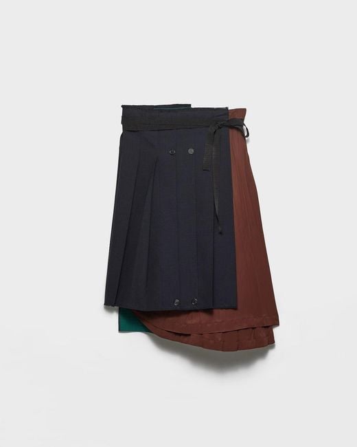 Prada Blue Midi Skirt