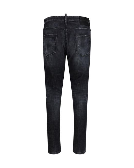 DSquared² Blue Teddy Wash Jeans for men