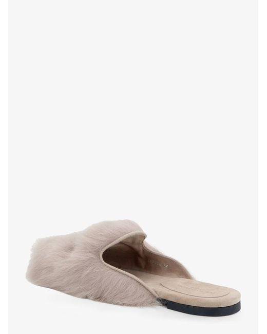Dolce & Gabbana Gray Sheepskin And Suede Sandals