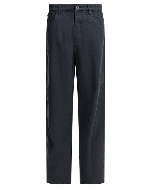 Miu Miu Blue Cotton Trousers