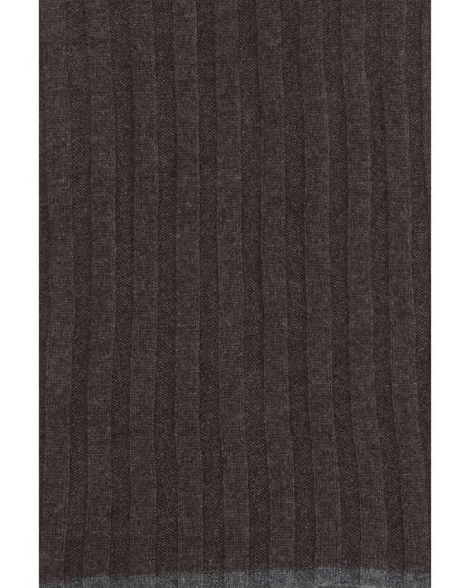 Brunello Cucinelli Black Cashmere Scarf for men