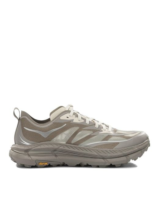 Hoka One One Gray Mafate Speed 4 Lite Low-Top Nylon Sneakers