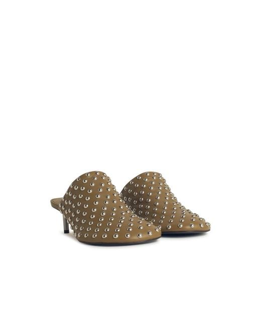 Jil Sander Metallic Chimera Leather Mules