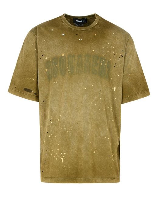 DSquared² Green Cotton T-Shirt for men