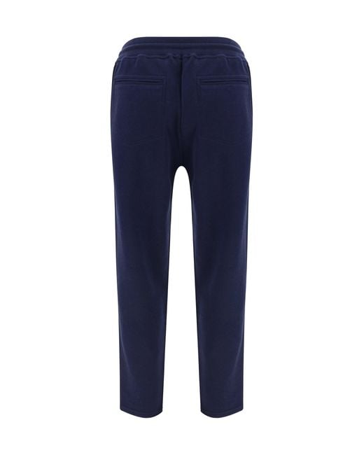 Brunello Cucinelli Blue Pantaloni Della Tuta for men