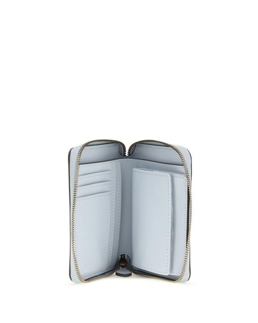 Pinko White Wallet Zip-Around Calf Leather Light
