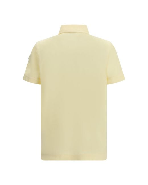 Moncler Yellow Cotton Piquã Polo Shirt for men