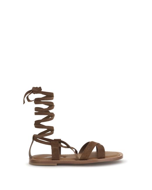 Miu Miu White Gladiator Leather Sandals