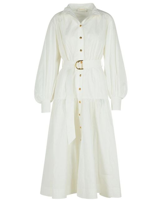 Zimmermann White Cotton Dress