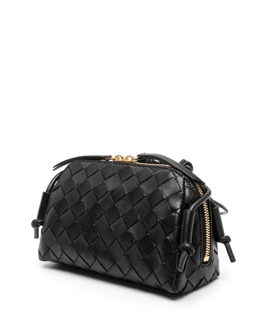 Bottega Veneta Black "Intrecciato Concert" Clutch