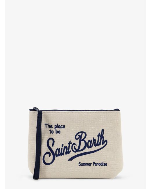 Mc2 Saint Barth White Aline Canvas Clutch for men