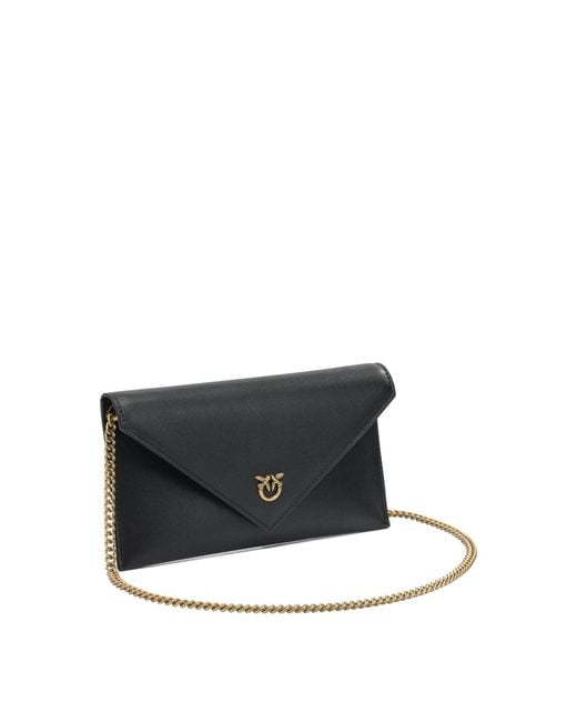 Pinko Black Goat Hair Clutch