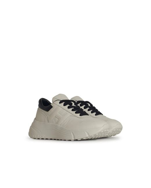 Hogan White 'H669' Leather Sneakers