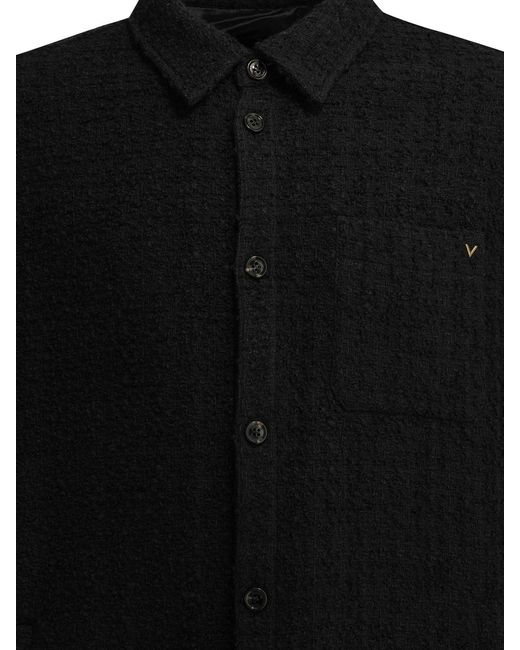 Valentino Black Vgold Overshirt Jacket for men
