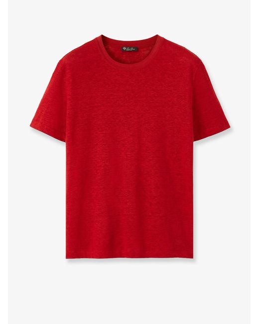 Loro Piana Red Gargano Linen T-Shirt