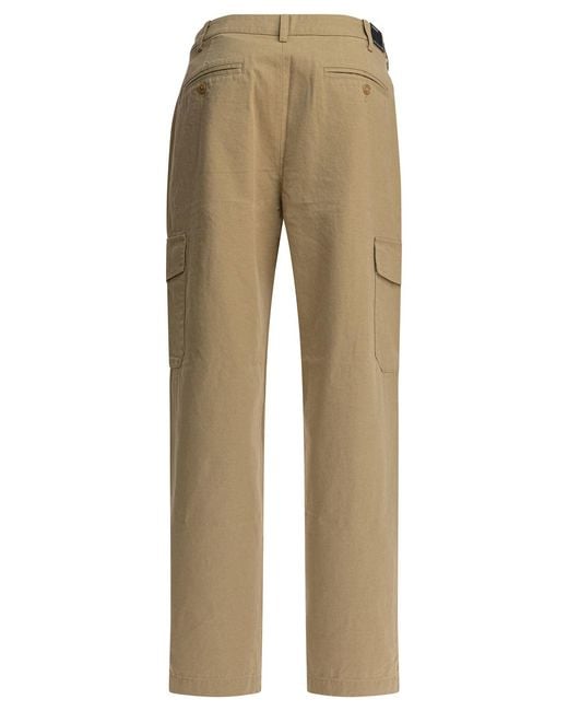Vince Natural Cotton And Linen Cargo Trousers for men