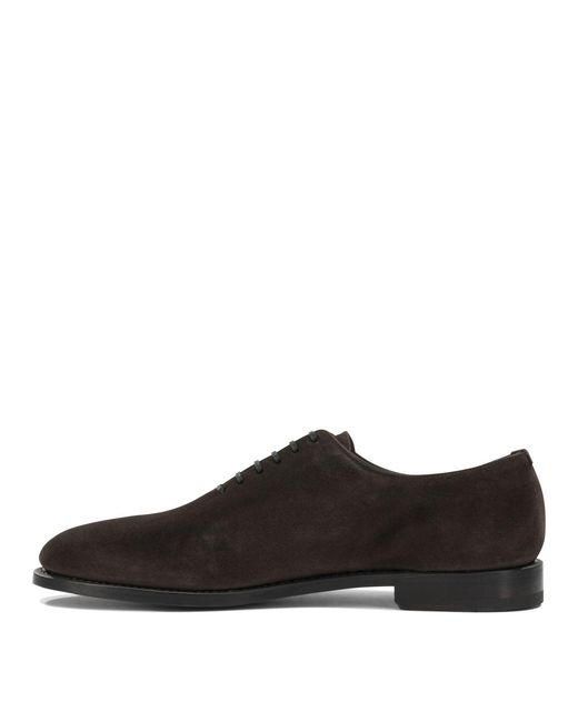 Ferragamo Brown Suede Leather Oxford for men