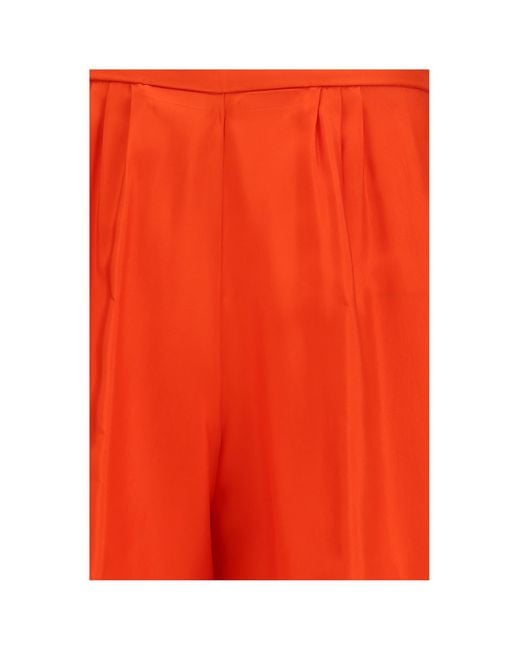 Forte_forte Red Forte_Forte Viscose Twill Shorts With Lace