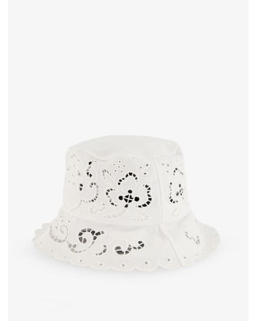 Dolce & Gabbana White Cotton Blend Bucket Hat