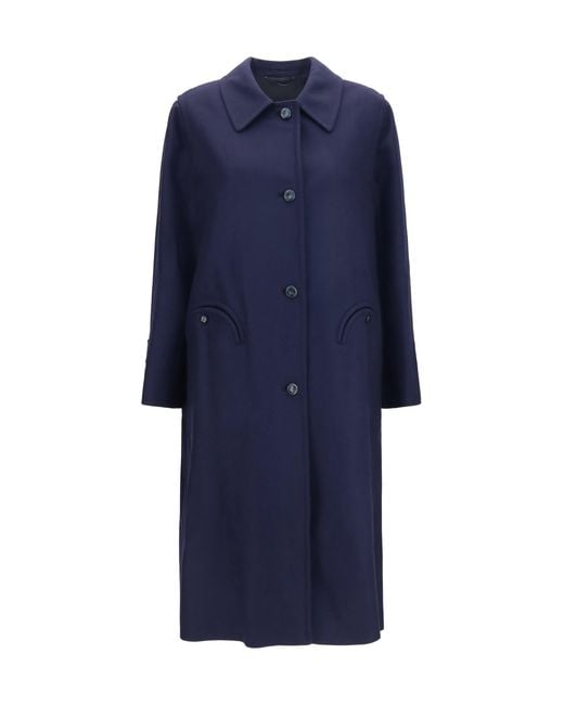 Blazé Milano Blue Blazè Milano Nitak Woolly Wool Trench Coat