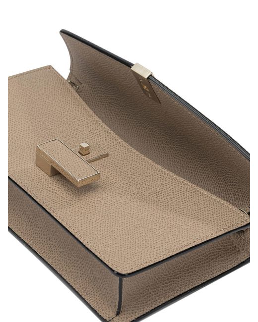 Valextra Gray Clutch "Iside" With Chain