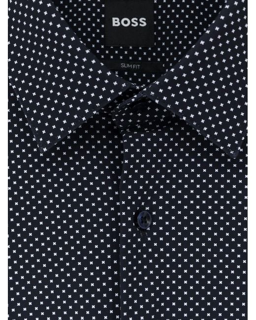 Boss Blue Hank Jersey Shirt for men