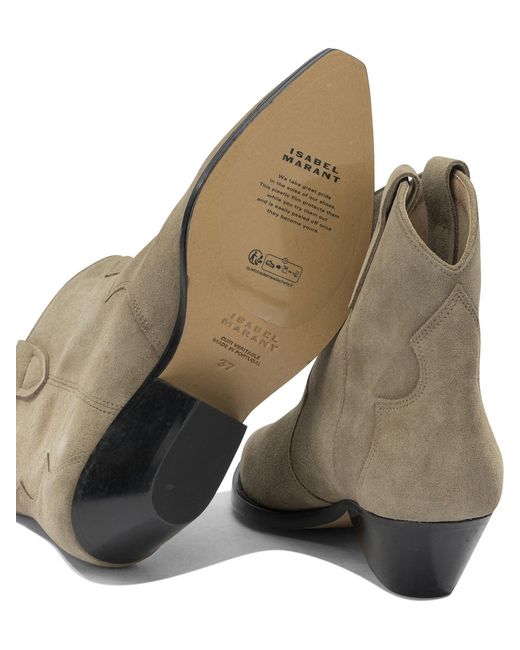 Isabel Marant Natural "Dewina" Cowboy Boots