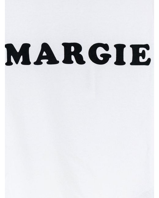 MM6 by Maison Margiela White Cotton T-Shirt