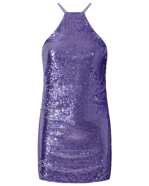 The Attico Purple Polyester Audrey Dress