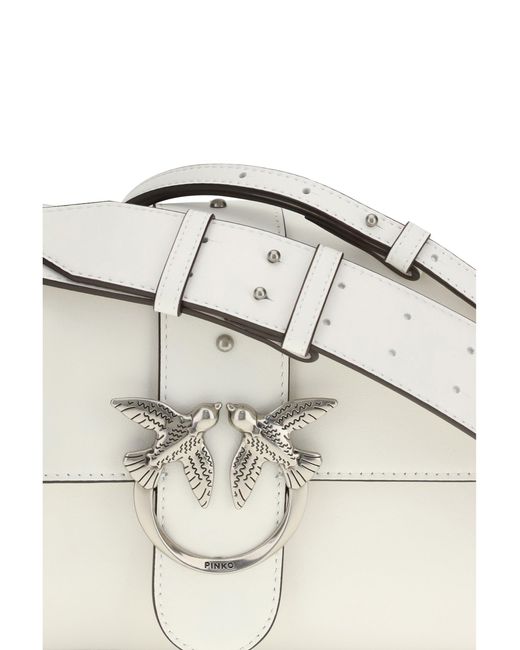 Pinko White Shoulder Bag Love One
