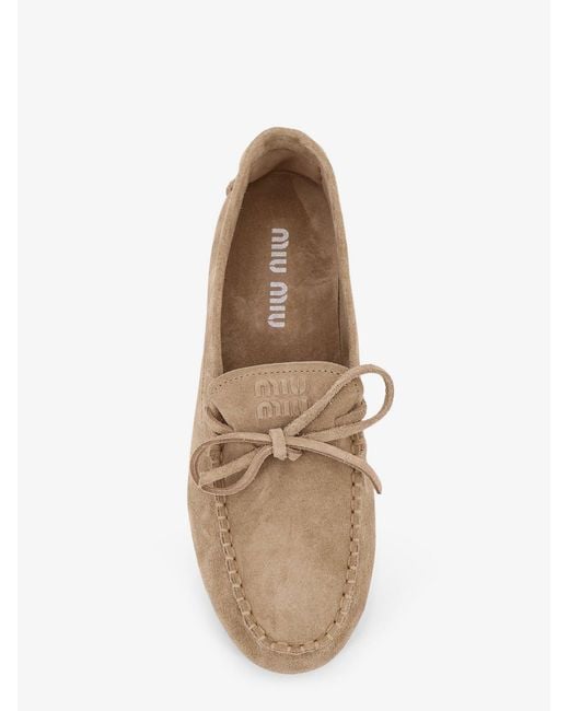 Miu Miu Brown Suede Loafers