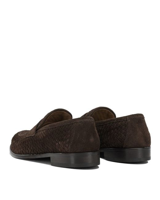 Marechiaro Brown Leather Loafers for men