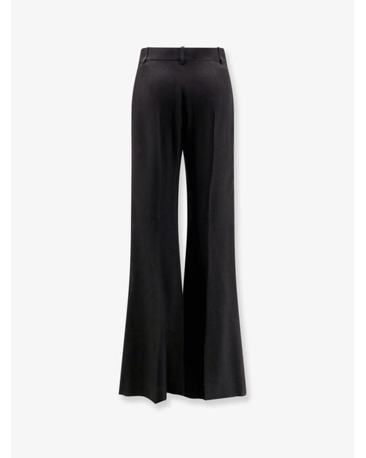 Balenciaga Black Viscose Trousers With Flared Bottom