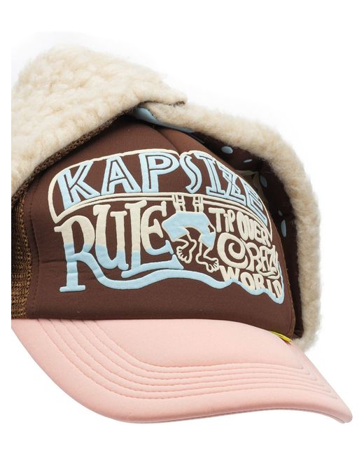 Kapital Black Kapsize Rule Trucker Hat for men