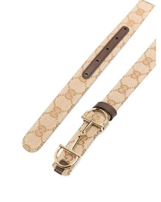 Gucci White Leather Belt With Horsebit