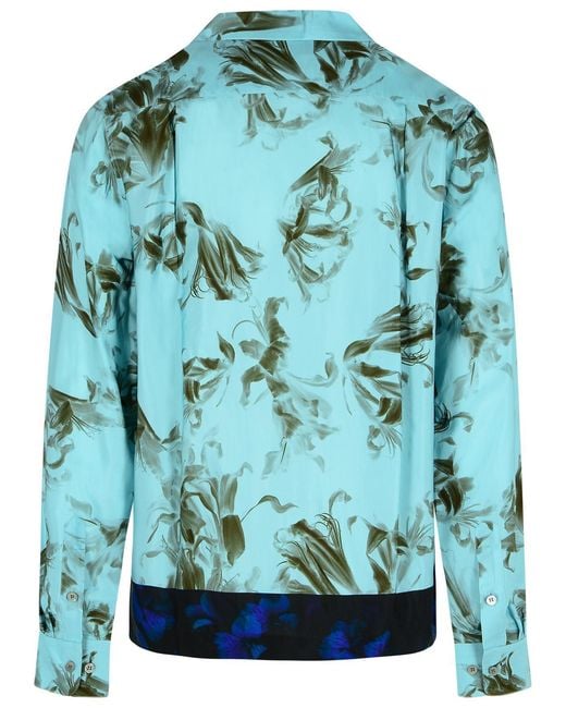 Dries Van Noten Green Light Viscose Shirt for men