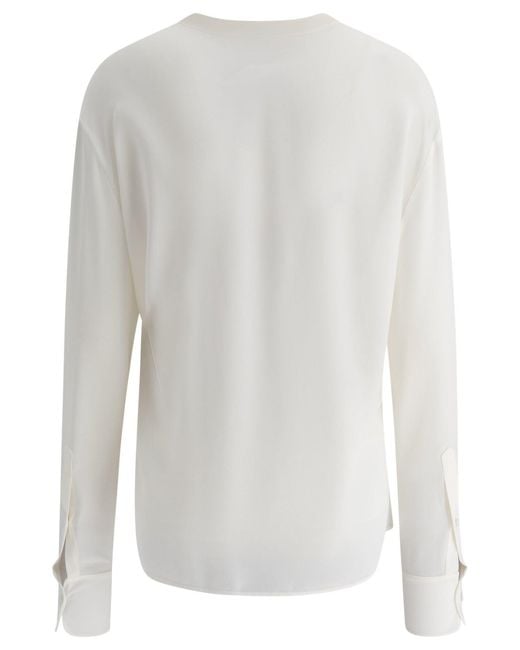 McQueen White Elegant Silk Shirt For