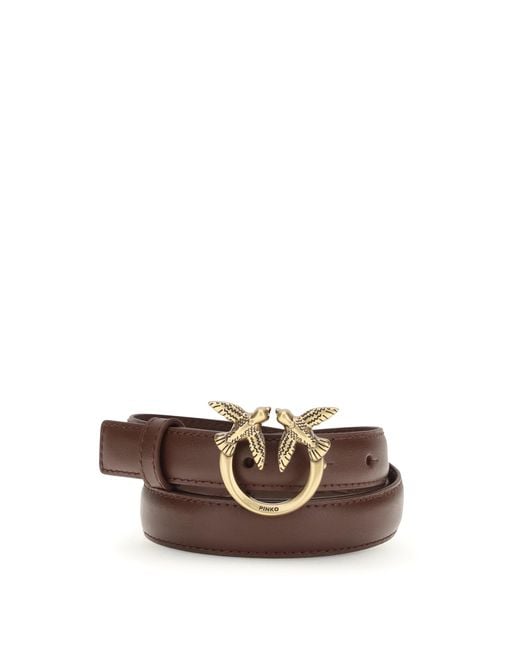 Women's Brown Belt Love Berry Burgundy Leather