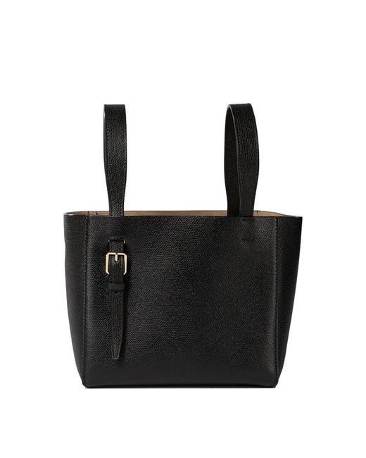 Valextra Black Soft Micro Handbags