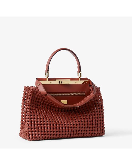 Fendi Red "Peekaboo" Handbag