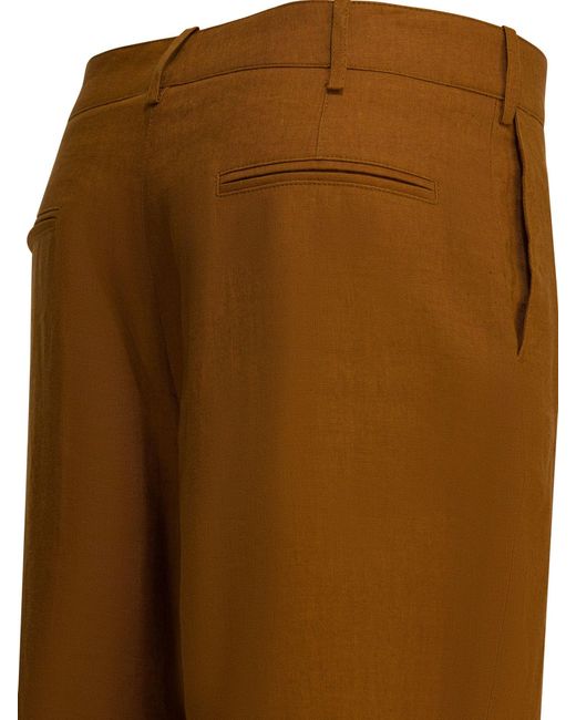 Ines De La Fressange Paris Brown Trousers