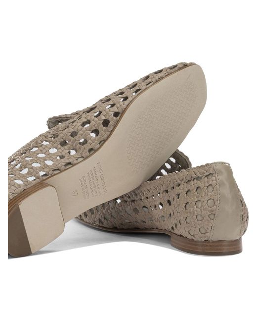Pons Quintana Gray Leather Loafers