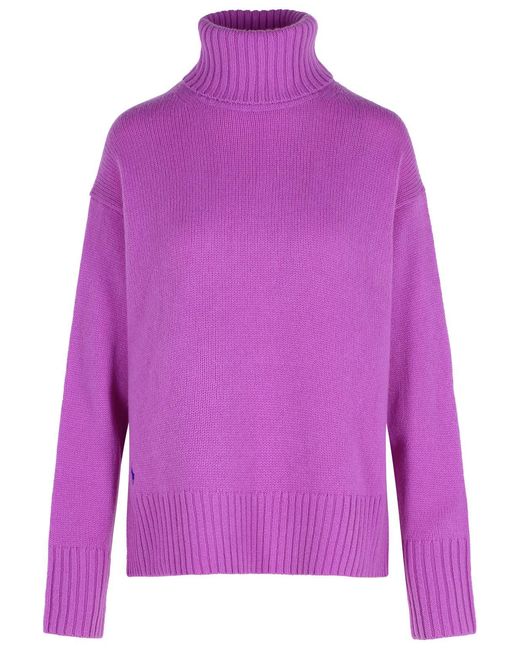 Polo Ralph Lauren Purple Wool Turtleneck Sweater