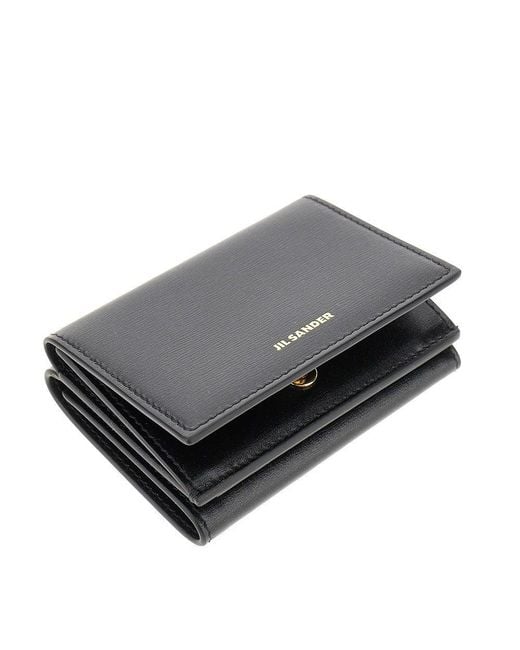 Jil Sander Black Leather Mini Wallet